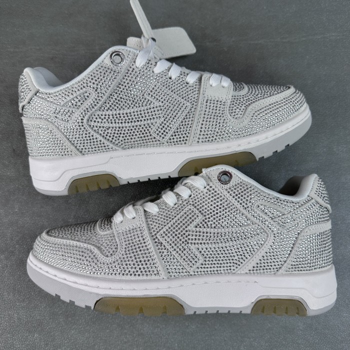 OFF-WHITE Out Of Office 'OOO' Low Tops Sneakers - Strass White