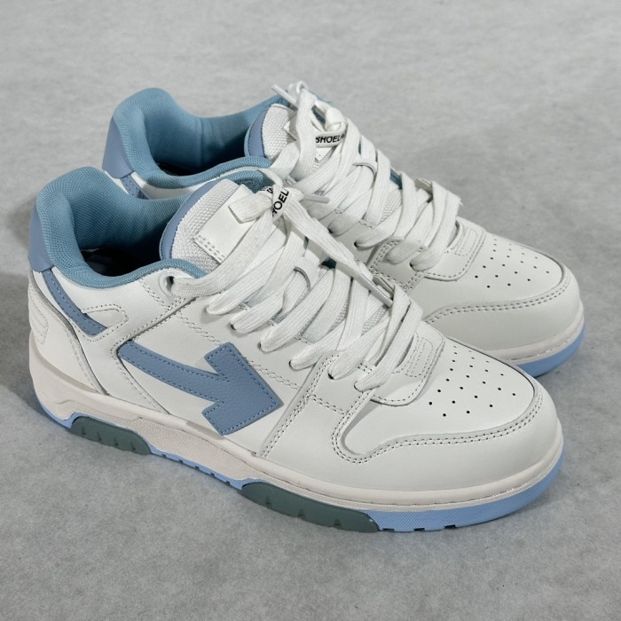 OFF-WHITE Out Of Office 'OOO' Low Tops Sneakers - White / Light Blue