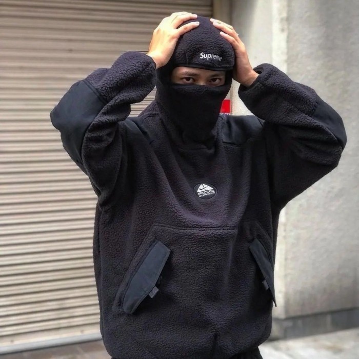 SUP. x Nike ACG Ninja Fleece Sherpa Pullover Hoodie - Black