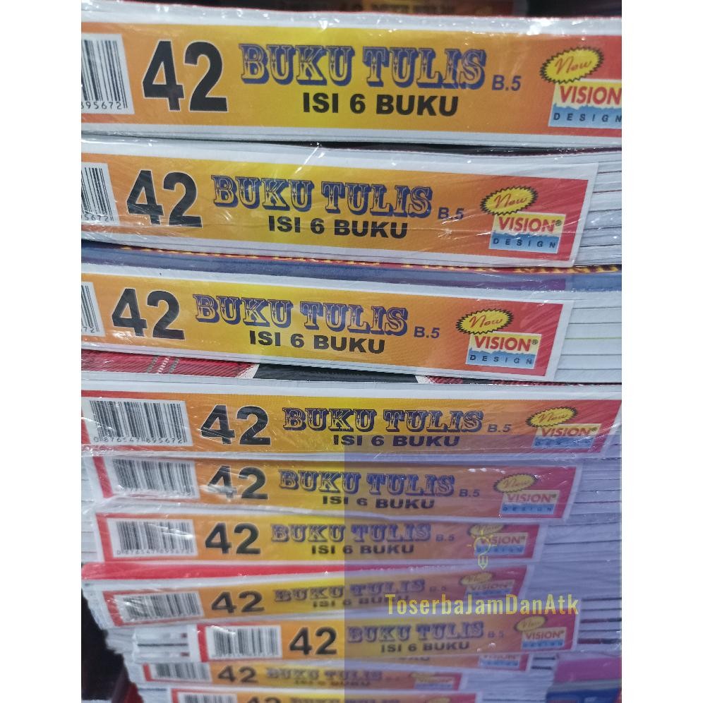 

New Arrival Buku Tulis Vision Sekolah / Buku 42 Lembar Isi 6 Buku / Buku Pelajar 1 Pack