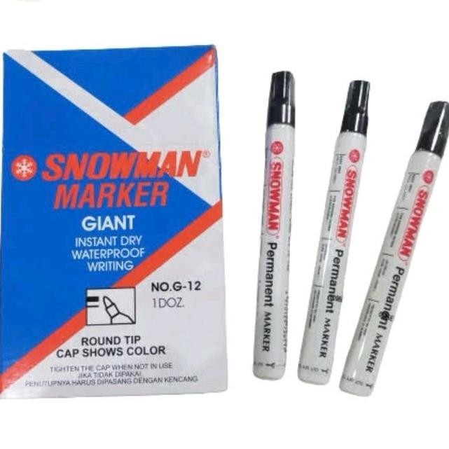 

Terlaris Spidol Snowman Permanent Hitam (Per Pcs)