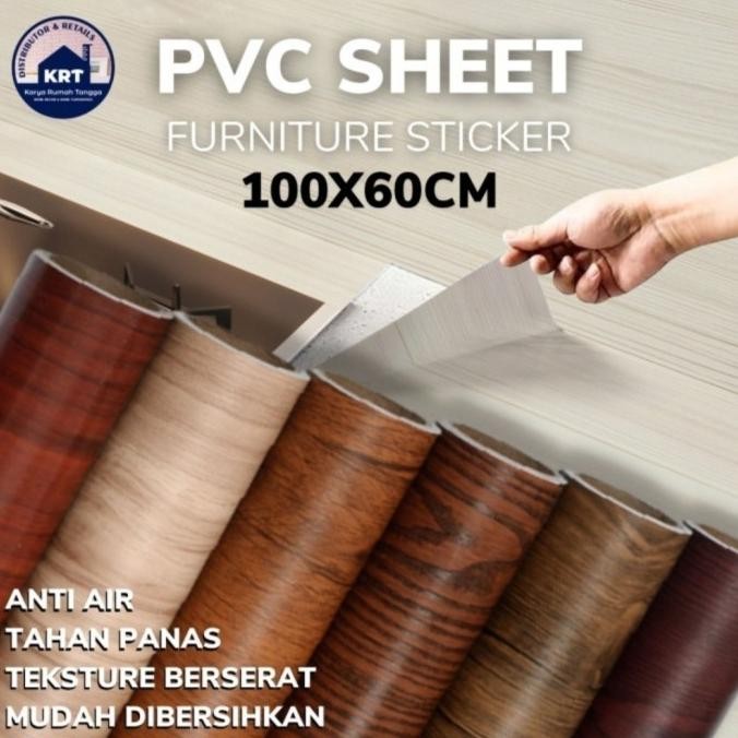 PVC SHEET STICKER PELAPIS FURNITURE LEMARI MEJA PVC SHEET TACO SHEET