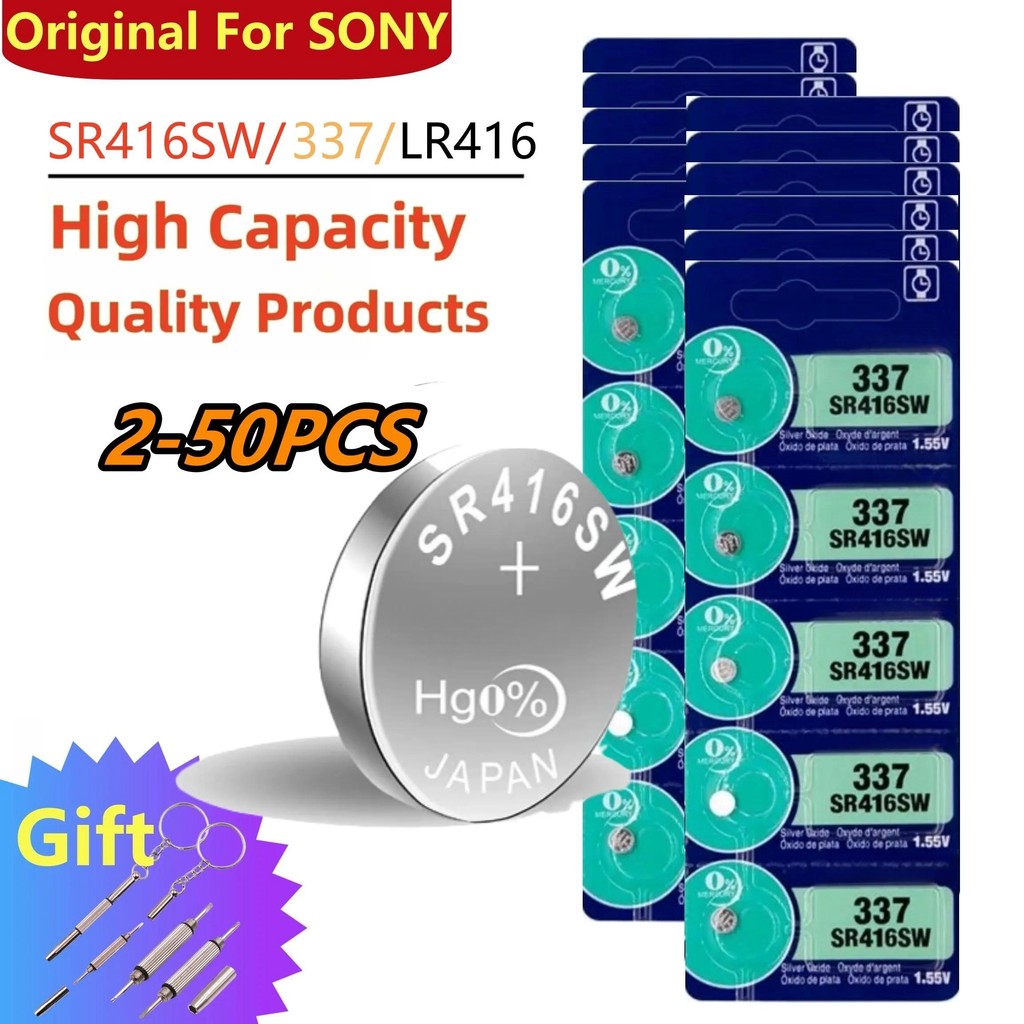 Original For SONY 2-50PCS 337 battery sr416sw button ll