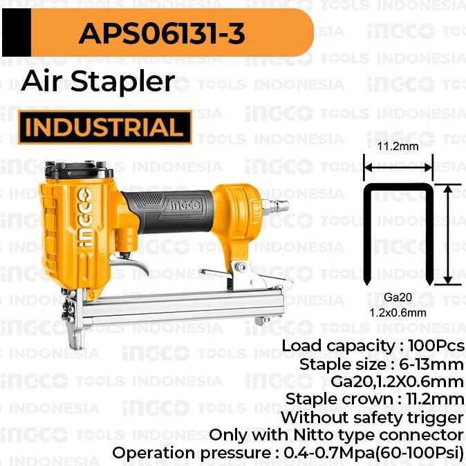 

Air Stapler (6-13mm) INGCO APS06131-3 - Staples Steples Tembak Angin