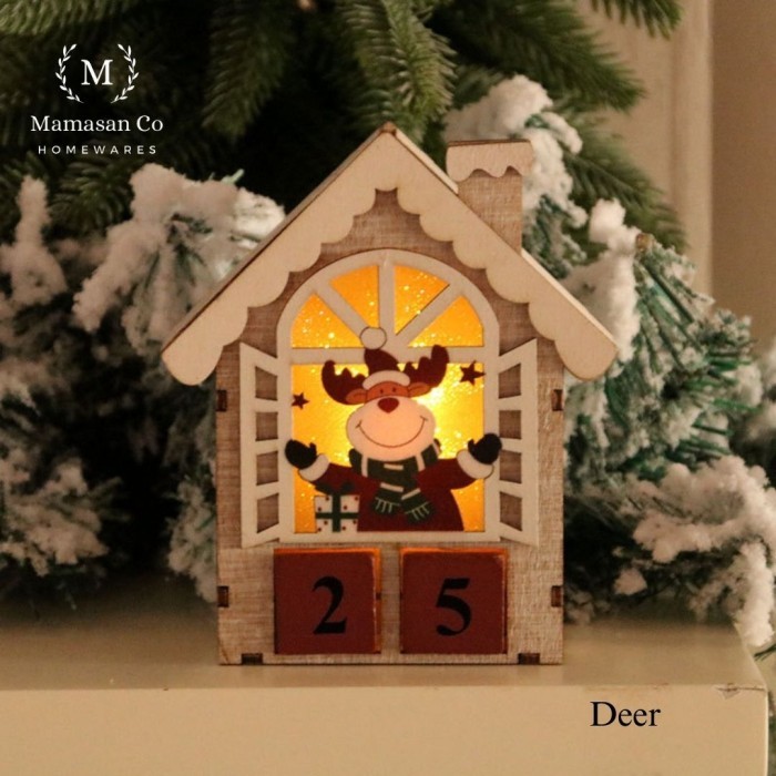 

Christmas Wooden Calender Light Decoration Dekorasi Natal Xmas Kalender Kayu Cmh0034 Murah