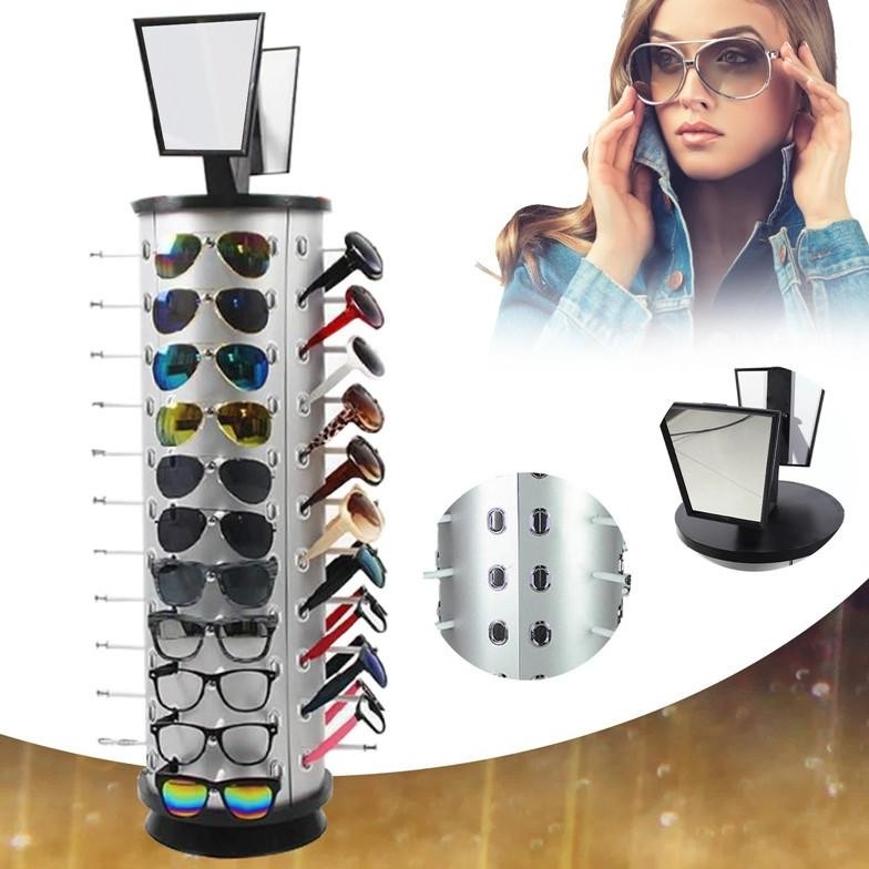 rak pajangan kacamata 36/44/Set Display Rak Kaca Mata Bulat Pajangan Kaca mata putar