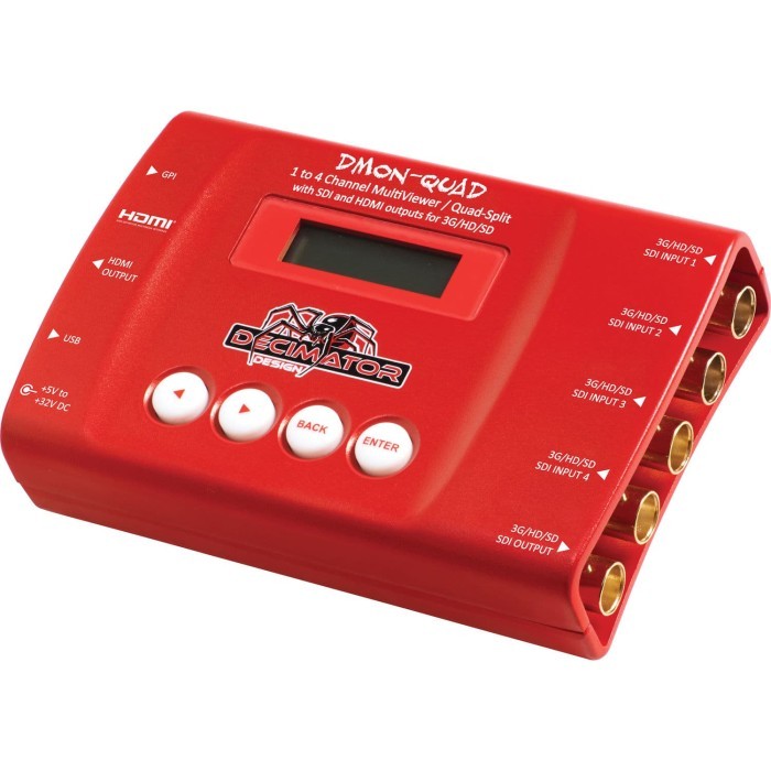 TERMURAH - Decimator DMON-QUAD Multiviewer 4-Channel 3G-SDI