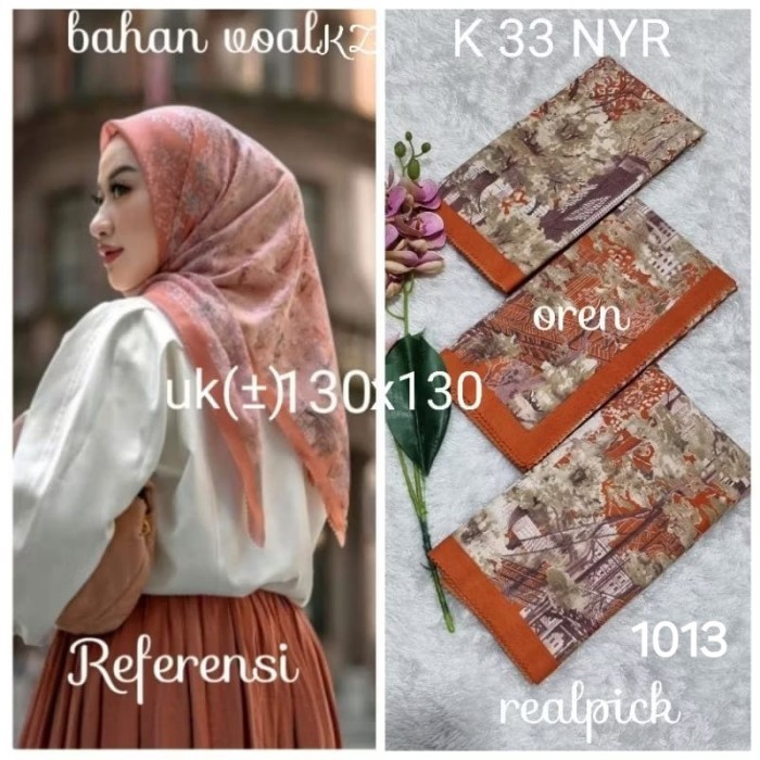 Kerudung Segi Empat Motif Standar Dan Jumbo Hijab Segi Empat Motif Terbaru Jilbab Segi Empat Premium