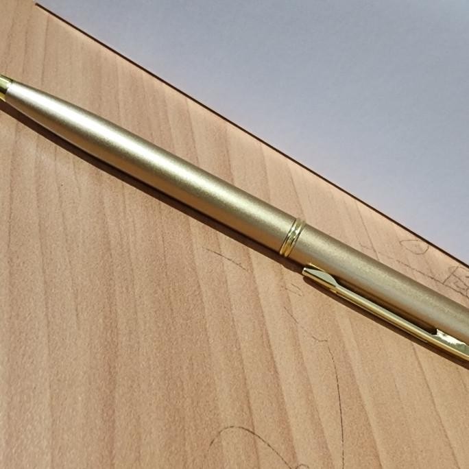 

Terlaris ! Pulpen Promosi Model Paku Medium warna Full Gold dgn Box Merah