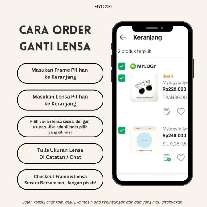 Mylogylollyshop - Lensa Photocromic (Kacamata Mylogy)