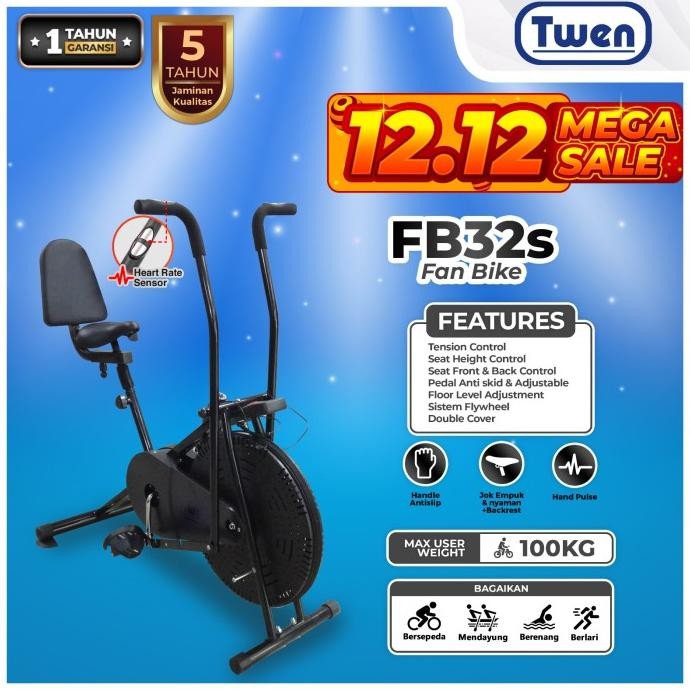 TERMURAH - Sepeda Statis Orbitrack Fan Bike TWEN FB3 - Platinum Bike Termurah