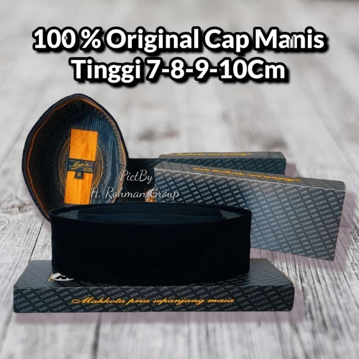 Peci Peci Manis AC Original Tinggi 7 8 9 10 Cm Hitam Polos HM. TOHA BANDUNG - TINGGI 7 CM, NO 3 prem