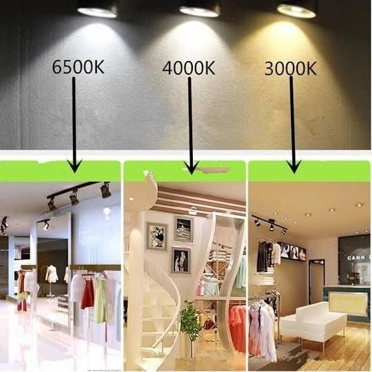 Produk Baru!! 3set Lampu Sorot Cafe Track light LED 10watt Warmwhite 3000K kuning / Putih Hangat E27