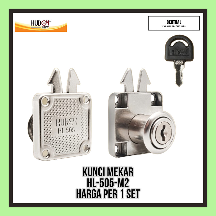 Kunci Mekar HL 505 M2 Kunci Pintu Lemari Sliding Geser - HUBEN