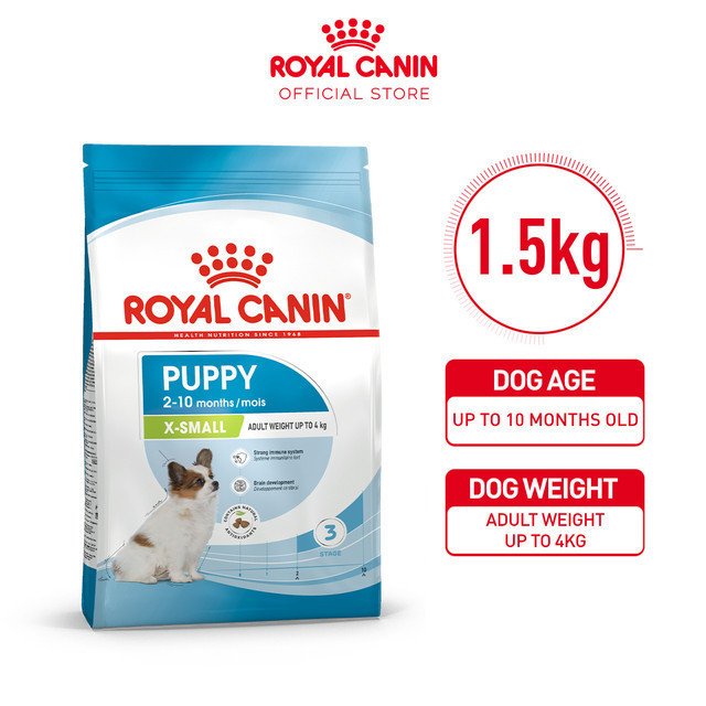 Royal Canin X-Small Puppy (1.5kg) Dry Makanan Anak Anjing - Size Health Nutrition