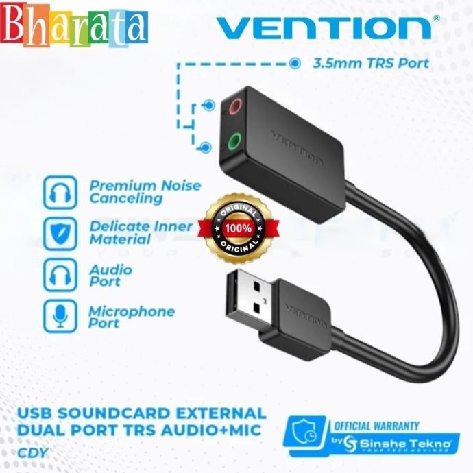 

Diskon! Vention USB Sound Card Soundcard External Aux 3.5mm