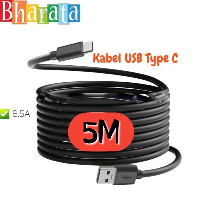

Diskon! Kabel Tipe-C Cable USB A To Type C Panjang 5Meter Kable Power Charger