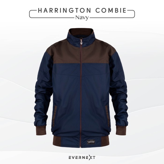 TERLARIS Jaket Pria Jaket Harrington Combie Jaket Casual Pria Jaket Motor Pria - NAVY BROWN, XXL