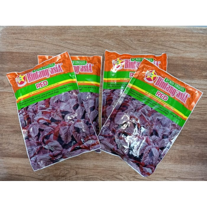 TERBARU Benih Bibit Bayam Merah Unggul RED 500 Gram Produk BINTANG ASIA