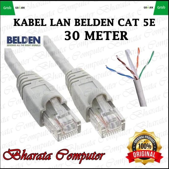 

Diskon! Siap Pakai 30Meter Kabel LAN UTP Cat 5/Cat5E Belden Original 30M UTP