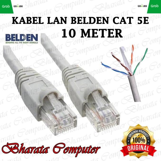 

Diskon! Siap Pakai 10Meter Kabel LAN UTP Cat 5/Cat5E Belden Original 10M UTP