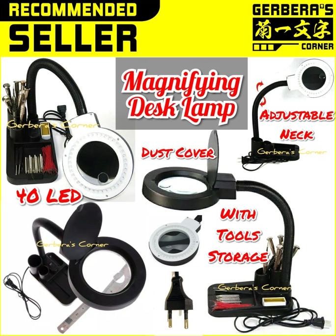 

TERBARU - Magnifying Desk Lamp 40 LED Working Lamp + Magnifier Magnifier Lamp