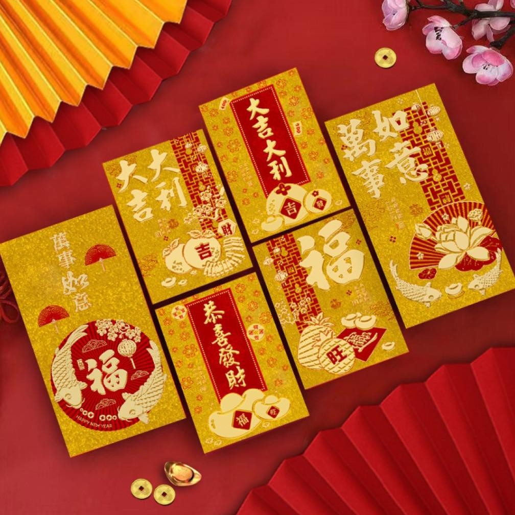 

Angpao Imlek Fuk 2025 Kuning Panjang Premium 3D RX Shio Ular Hongbao Angpau Grosir Murah isi 6 Pcs Tebal Motif Karakter Kartun Berkualitas Tinggi Hoki