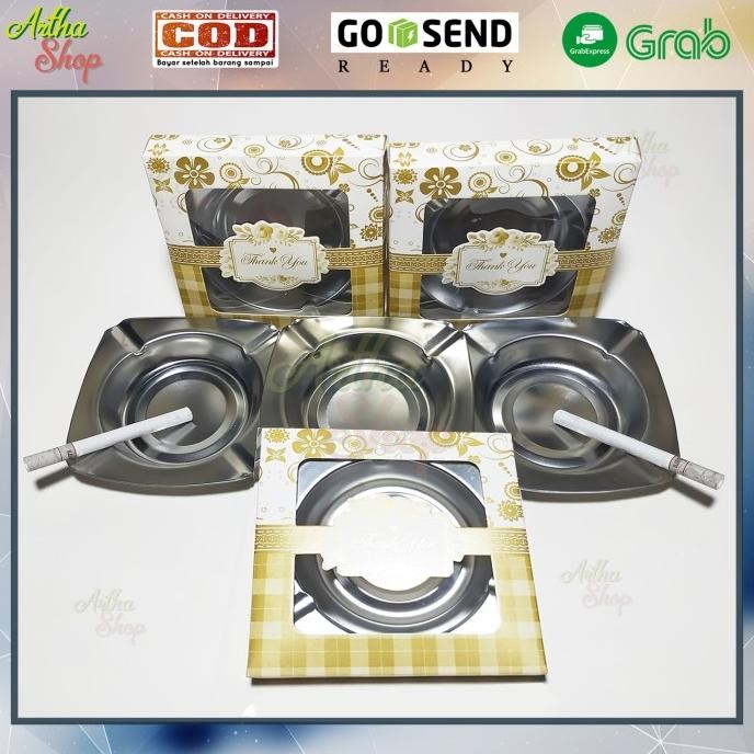 100pcs Souvenir asbak + Box (box perlu dirakit) SOUVENIR PERNIKAHAN SHA