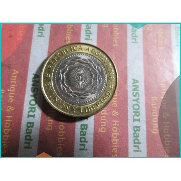 koin bimetal argentina 2 pesos 2010 iklan L869 11OKTZ4 limited stock