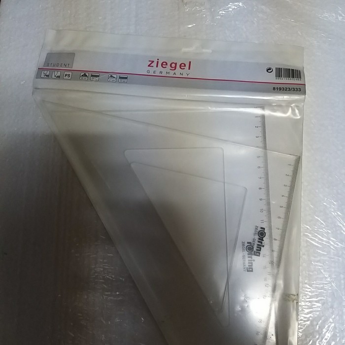 

Penggaris Segitiga Rotring Ziegel Set 23/33cm (819323/333)