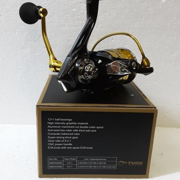 Gulungan Pancing Rell Rill Fugu Amaya 3000 Power Handle Pancingan Laut