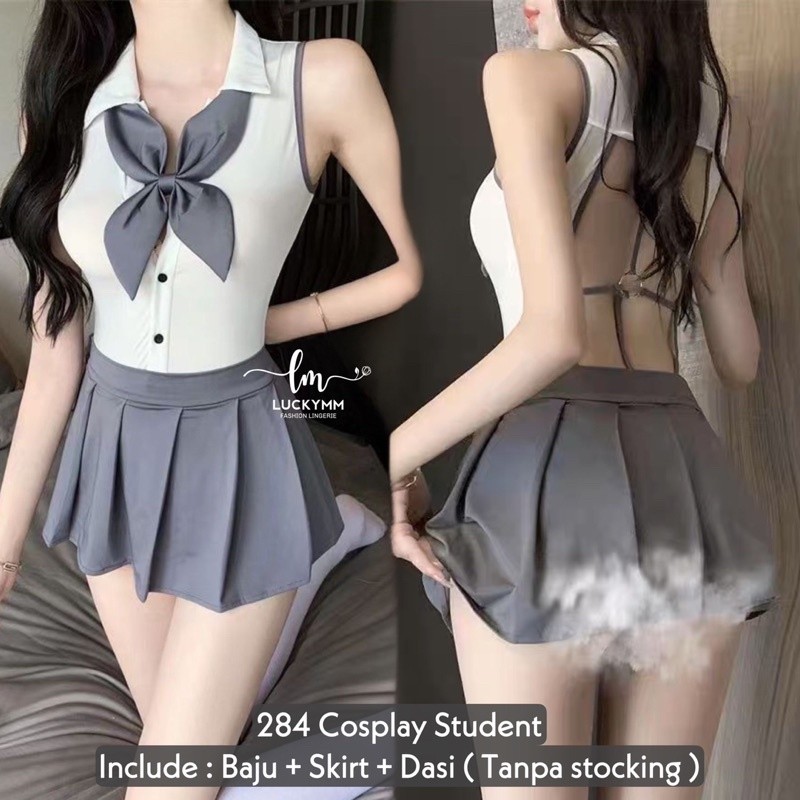 Costum Sexy lingerie cosplay student baju sexy cosplay wanita / Costume student / Kostum Murid