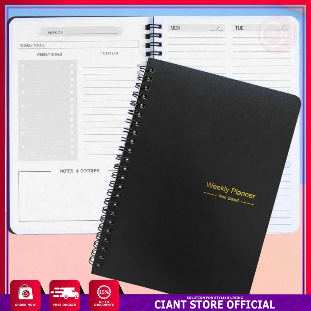 

DIARY BUKU CATATAN AGENDA BOOK SERBAGUNA NOTE RING BINDER MINIMALIS