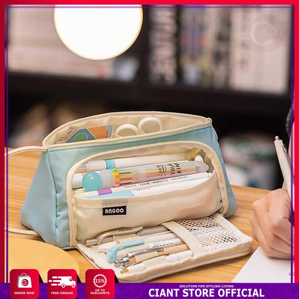 

POUCH ORGANIZER TEMPAT PENYIMPANAN PENA PENSIL STORAGE BAG MULTIFUNGSI