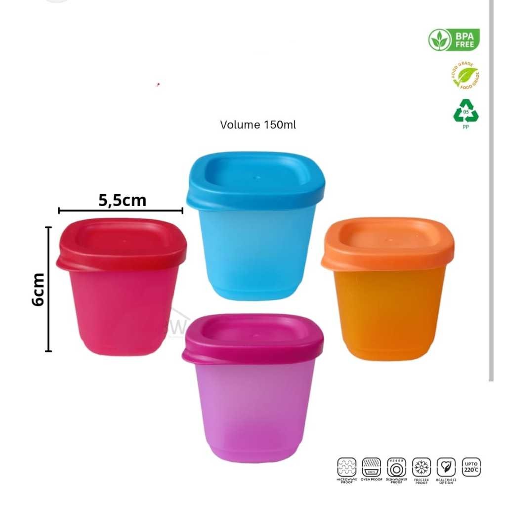 JOSS - Toples Mini / Sealware Mini / Tempat Sambal / Tempat MPASI / Tempat Bumbu Serbaguna 150ML