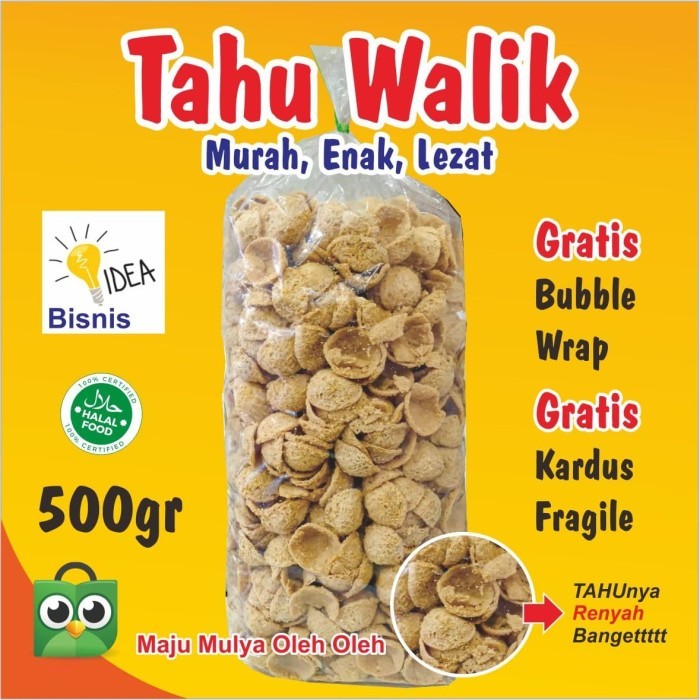 

PRODUK TERBATAS KRIPIK TAHU WALIK 500 GRAM MURAH / TAHU MINI BULAT / KERIPIK TAHU ASIN