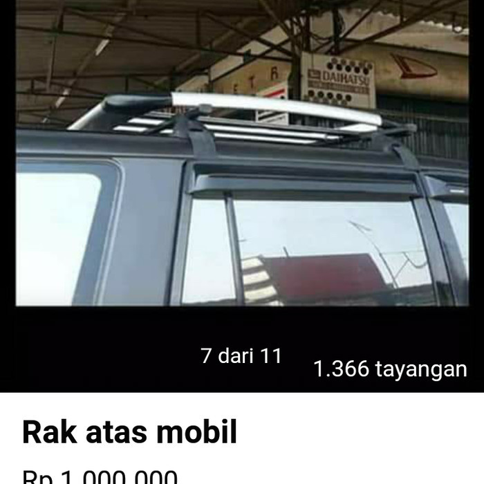 ROOF RAK BAGASI ATAS+CROOS BAR MOBIL KIJANG MEREK SUN RACK