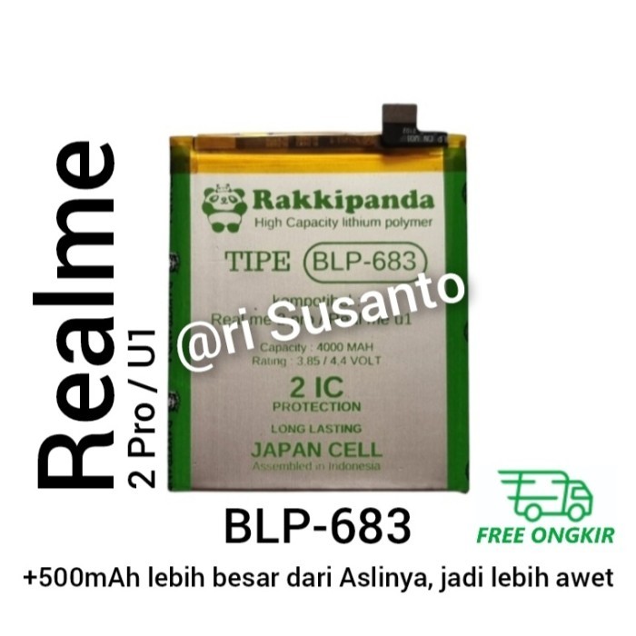 Baterai Rakkipanda BLP683 BLP-683 for Oppo F9/Realme 2 Pro/Realme U1