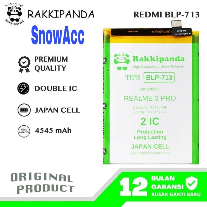 Rakkipanda Baterai Realme 3 Pro Baterai BLP-713 Battery Realme3 Pro