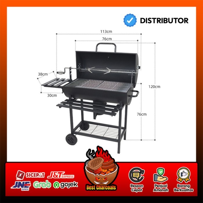 Panggangan BBQ Portable Grill Alat Panggang Putar Ayam