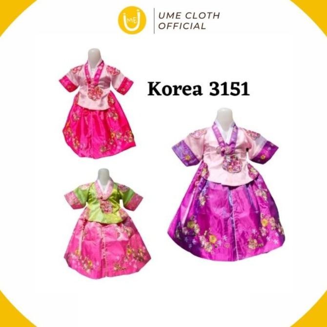 Korean Hanbok - Baju Adat Tradisional Korea V2 Anak Perempuan KALI