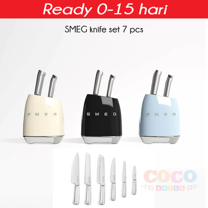 SMEG Knife Set Seven-piece Stainless Steel Celebrity Style Ready