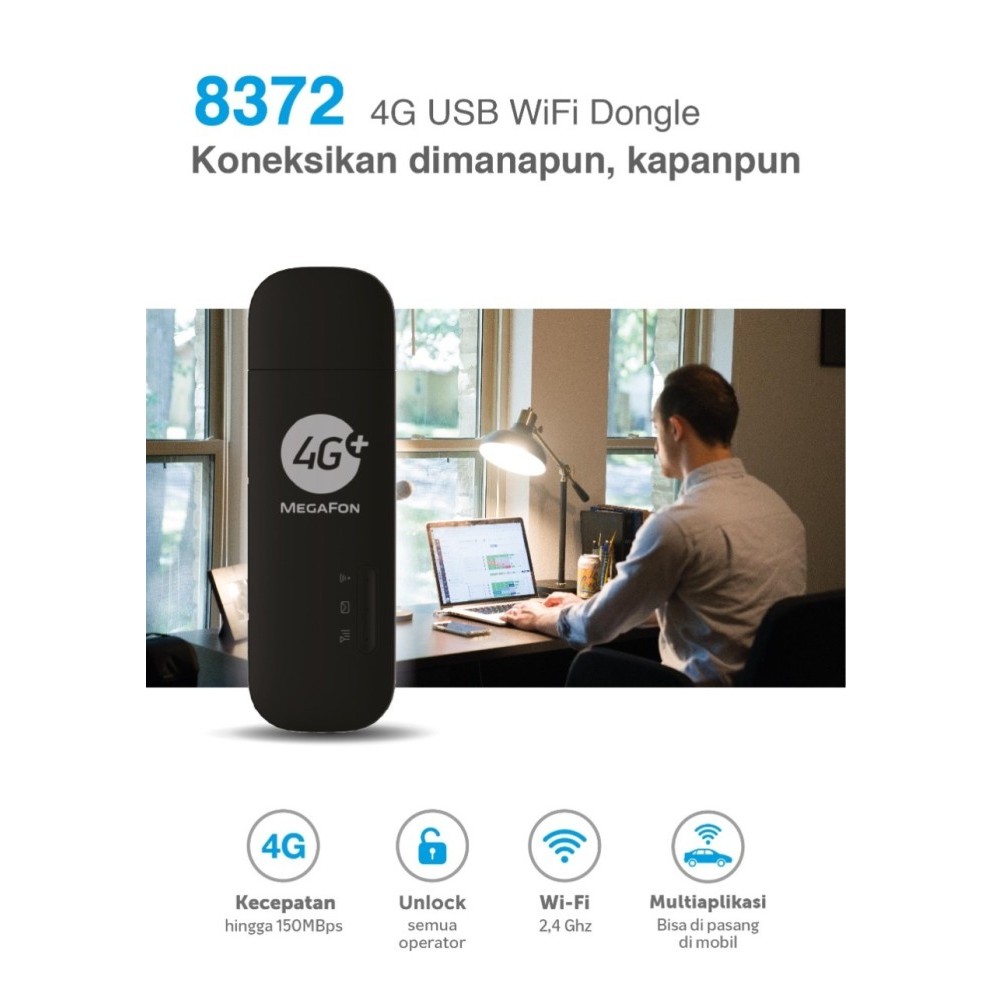 MODEM WIFI HUAWEI WINGLE E8372 SPEED 4G LTE FREE TELKOMSEL 14GB