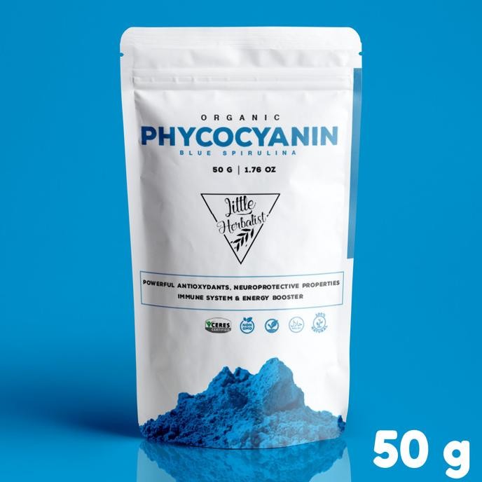 

BLUE- BLUE SPIRULINA POWDER - PHYCOCYANIN - 50 GRAMS