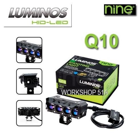 

BLUE- LAMPU SOROT TEMBAK LED 4 MATA BLUE LENS PUTIH KUNING MOTOR MOBIL LUMINOS BY NINE Q10 SQL 4 MATA