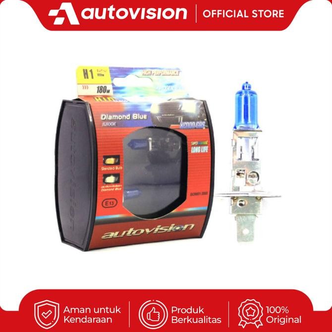 

BLUE- HEADLAMP/LAMPU UTAMA H1 P14.5S DIAMOND BLUE 12V 100W