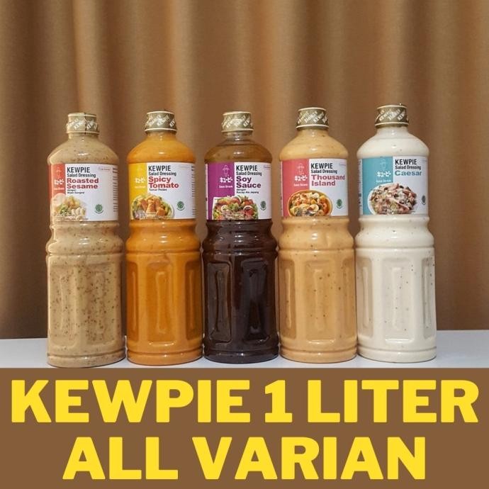 

Siap Kirim Saus Salad Dressing Kewpie 1 Liter (Wijen Sangrai, Caesar, Thousand)