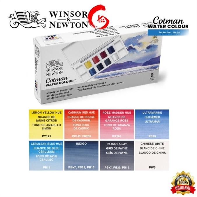 

Winsor & Newton Cotman Watercolor / Cat Air 8 Half Pan Pocket Set Promo