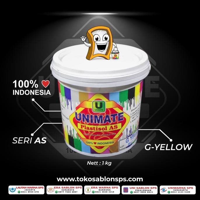 

Plastisol Unimate As G Yellow 1Kg Murah!