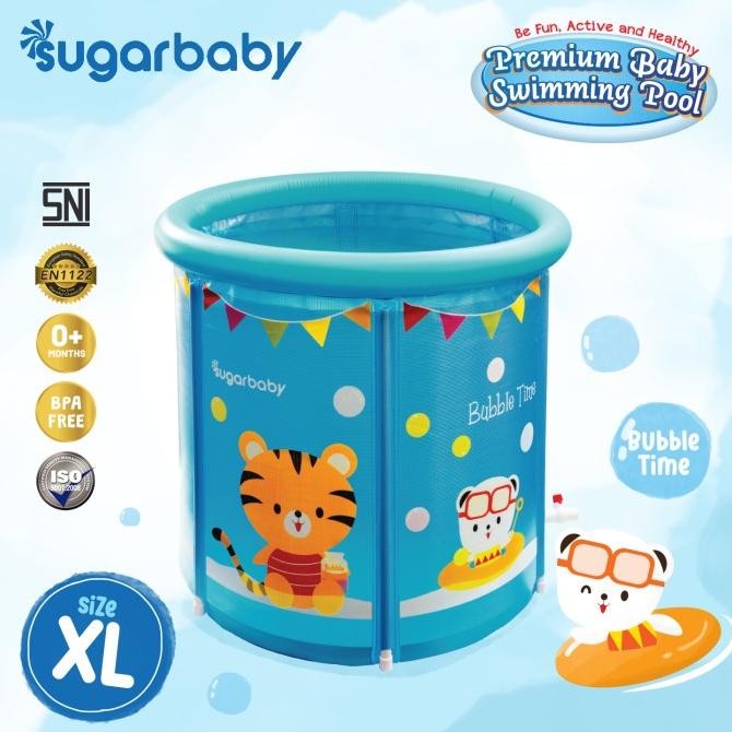 

BLUE- SUGAR BABY PREMIUM BABY SWIMMING POOL - BUBBLE TIME - BLUE